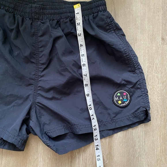 Vintage Maui & Sons Black Swim Trunks size S - Picture 4 of 6